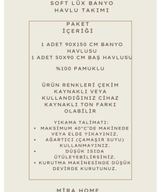 Resim 2 Parça %100 Pamuklu Soft Lüx Banyo Havlu Seti Yeşil Renkli 