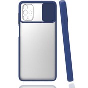 Resim ZM STORE Samsung Galaxy A71 Kılıf Kamera Korumalı Sürgülü Arkası Buzlu Şeffaf Lensi Kapak 
