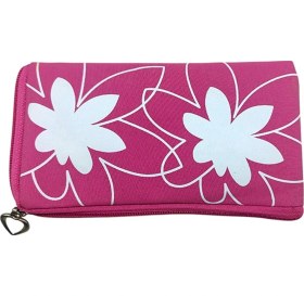 Resim Bozuk Para Cüzdanı Anahtarlık Pembe Renk Çiçek Desenli Çok Renkli 