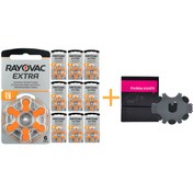 Resim Rayovac Extra 13 No Işitme Pili 10 Paket x 6 60 Adet + Prowax Minifit Filtre 