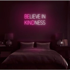 Resim Belıeve In Kındness Yazılı Neon Tabela Pembe 
