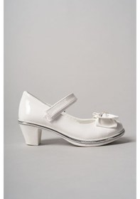 Resim Aymeravm - Topuklu Fiyonklu Beyaz Rugan Kız Çocuk Ayakkabı - ... Beyaz 