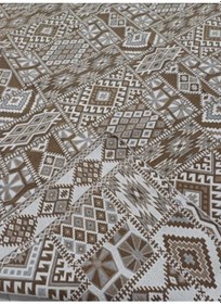 Resim Savan Dokuma Halı Örtüsü 6m² 200 300cm Kale Kahve4 Kahverengi 