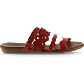 Resim Bueno Shoes Kırmızı Deri Kadın Düz Terlik 01WU7445 01WU7445 