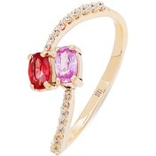 Resim Siramücevherat Oval Safir Yüzük - Rose 