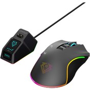 Resim Oyuncu Mouse Gamecharged Kablosuz Şarj Istasyonlu 10.000 Dpı Led - Mustang Vertux