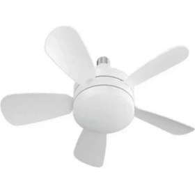 Resim Abnturk E27 Duy Uyumlu 3’ü 1 Arada 5 Kanatlı LED Fan Ampul Kumandalı 82W Sivrisinek Kovucu 3 Kademe Hız 52CM 