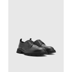 Resim İLVİ Virgil Hakiki Deri Erkek Siyah Oxford Ayakkabı 