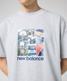 Resim New Balance Hoops Graphic T-Shirt - Gri / 