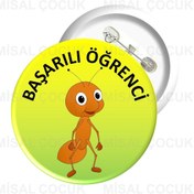 Resim Misal Çocuk Rozet 09 - Başarılı Öğrenci (5 ADET) 