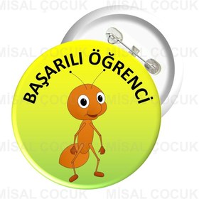 Resim Misal Çocuk Rozet 09 - Başarılı Öğrenci (5 ADET) 