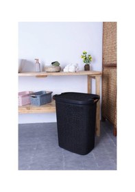 Resim Woow Kirli Sepeti Ve Çamaşır Sepeti - Plastik Sepet- Siyah 