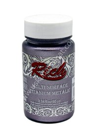 Resim Rich Multi Surface Titanium Metalik Boya 90 cc. 2176 PUDRA MOR 