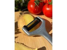 Resim Solingen Pırıltılı Gri/gümüş Sapan Soyacak - Paslanmaz Alman Çeliği, Ergonomik Sap, Yüksek Keskinlik 