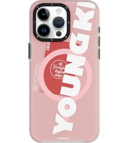 Resim Apple Uyumlu iPhone 15 Pro Max Uyumlu Kılıf Magsafe Şarj Özellikli Youngkit Binfen Serisi Yazı Temalı Kapak Pembe 