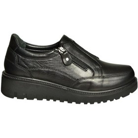 Resim Fox Shoes U555040503 Siyah Hakiki Deri Günlük Kadın Ayakkabı Siyah-hakiki Deri 