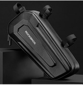 Resim Novahub Su Geçirmez Motosiklet Çantası, 2,5l Kapasite, Kolay Montaj, Üçgen Şekilli, Plastik + Kumaş, Motosiklet Aksesuarı Siyah 