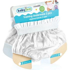 Resim Babyjem Beyaz Alıştırma Külodu 2'li Set 3 Yaş M Beden Yıkanabilir Özellikli 