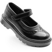 Resim Şahnur Babet Siyah Cırtlı Kız Çocuk Günkül Ve Okul Ayakkabı 