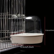 Resim Gateesat Beyaz Asma Kuş Banyosu Ve Yemliği - Pvc Kafes Aksesuarı 