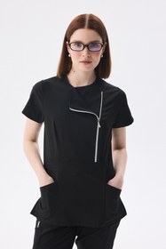 Resim Bayi | K I E V | Siyah Lüks Likralı Hemşire Üniforması - 2XL 