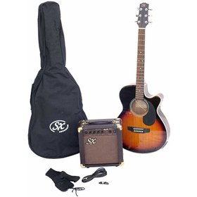 Resim Sx SA3-SK-VS Elektro Akustik Gitar Seti 