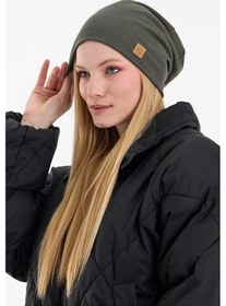 Resim Kadın Termal %100 Pamuklu Soft 2 Stil 1 Arada Bere Premium Cuts Serisi - Standart / Haki Haki 