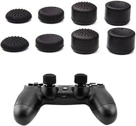 Resim Booge PS5, PS2, PS3, PS4 Xbox 360, Wii U Controller için 1 Adet 8'li Başparmak Tutacağı Thumbstick Seti, Siyah 