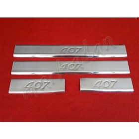 Resim Markadan Peugeot 407 Krom Kapı Eşiği 2004-2010 4 Parça Paslanmaz 