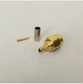 Resim SMA Erkek RG316 RG174 RG188 LMR100 Sıkmalı Crimp Kablo Konnektörü 