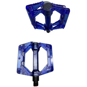 Resim Bike Sky Evo Şeffaf Renkli Platform Geniş Pedal Platform Bisiklet Pedalı Reflektörlü 