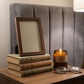 Resim Fark Tanıtım Premium Masif Çam Çerçeve - 3mm MDF Arkalık - 500 Mikron Kırılmaz Şeffaf PVC Ön Koruma - Şık ve Dayanıklı Duvar Ahşap Çerçevesi (Ceviz, Masaüstü 13cm x 18cm) 