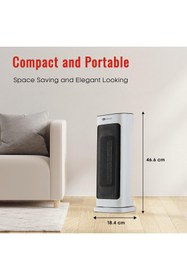 Resim PureMate Seramik Kule Fanlı Isıtıcı, 2 Isı Ayarlı 2000W Taşınabilir Elektrikli Isıtıcı 