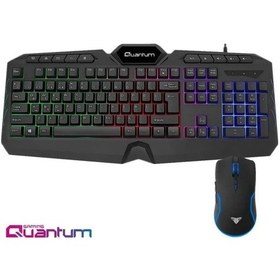Resim Kablolu Klavye Mouse Set Gaming-quantum Gaming Qg-q6548qu Renkli Arkadan Aydınlatmalı+8000dpi Mouse Su Geçirmez-multimedya Fonksiyonlu 10 Özel Tuş Optik 