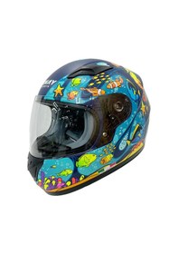 Resim Kask Çocuk Sw 815k Ocean Black Blue Full Face Çok Renkli 