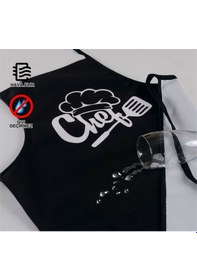 Resim Beautiful İkili Paket Sıvı Geçirmez Su Geçirmez Mutfak Önlüğü Siyah2 