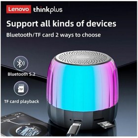 Resim LENOVO K3 Plus Bluetooth Hoparlör RGB Renkli Işıklı Taşınabilir Kablosuz Hoparlör BT 5.2 
