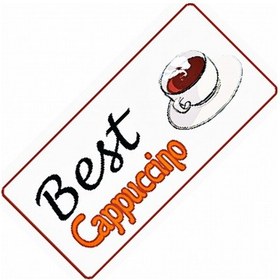 Resim Best Cappuccıno Yazılı Sök-tak-pratik Vantuzlu Yeni Dekor Plaka 