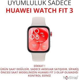 Resim NovStrap Huawei Watch Fit 3 ile Uyumlu Ekran Koruyucu Temperli Cam Kasa Koruyucu Kılıf Sert Pc ŞEFFAF 