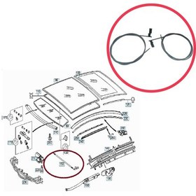 Resim Mercedes C W203 Coupe için Panoramik Perde Tamir Teli A2037800289 N11.9477 