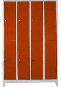 Resim Jessan Ofis 8 Li Soyunma Dolabı Gri Turuncu 