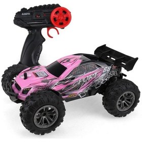 Resim Uzaktan Kumandalı 30 Cm Şarjlı Dev Off Road Araba 2.4ghz Rc Pembe Arazi Aracı Çok Renkli 