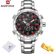 Resim Hanyang Sbr Navıforce Lüks Marka Erkek Spor Izle Altın Kuvars LED Saat Erkekler Su Geçirmez Kol Saati Erkek Askeri Saatler Relogio Masculino (Yurt Dışından) 