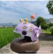 Resim 3c Sertifikalı 3-12 Yaş Labubu Çocuk Kaskı Abs Malzeme, Yazlık Uv Koruma, Ayarlanabilir, Pembe/yeşil/mor Renk Seçenekleri Açık Mor 