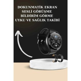 Resim Toyigoo Tws Bluetooth Kulaklık ve Akıllı Saat Uyku Takibi Nabız Ölçer Uzun Pil Ömrü 