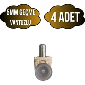 Resim Metal Vakumlu 5mm Geçme Raf Pimi Vantuzlu Dolap Raf Altı Pimi(5mm)(Vantuzlu)(Metal) 