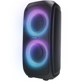 Resim Mikado MD-11BT Siyah 20*2 40W RGB Işıklı Kablosuz Mikrafonlu Taşınabilir Speaker Hoparlör 