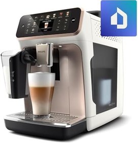 Resim Philips 5500 Serisi LatteGo Tam Otomatik Espresso Makinesi 20 Sıcak ve Soğuk İçecek, Renkli Dokunmatik Ekran, Beyaz Roze Renk, QuickStart, SilentBrew Teknolojisi (EP5543/80) 