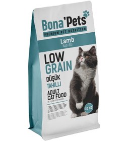 Resim Bona Pets Premium Düşük Tahıllı Kuzulu Kedi Maması 10 KG 