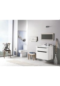 Resim Turkuaz Seramik Cerastyle Frame 60 x 45 CM Etajer Uyumlu Damlalıklı Lavabo 